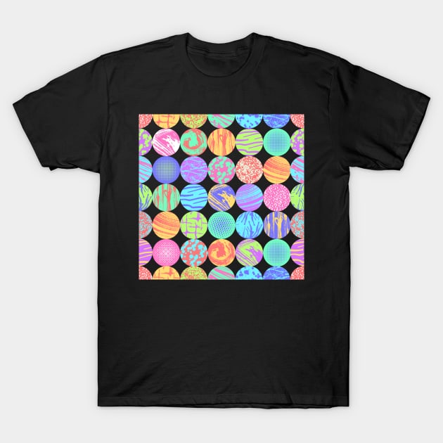 Watercolor brush strokes in geometric circles T-Shirt by ilhnklv